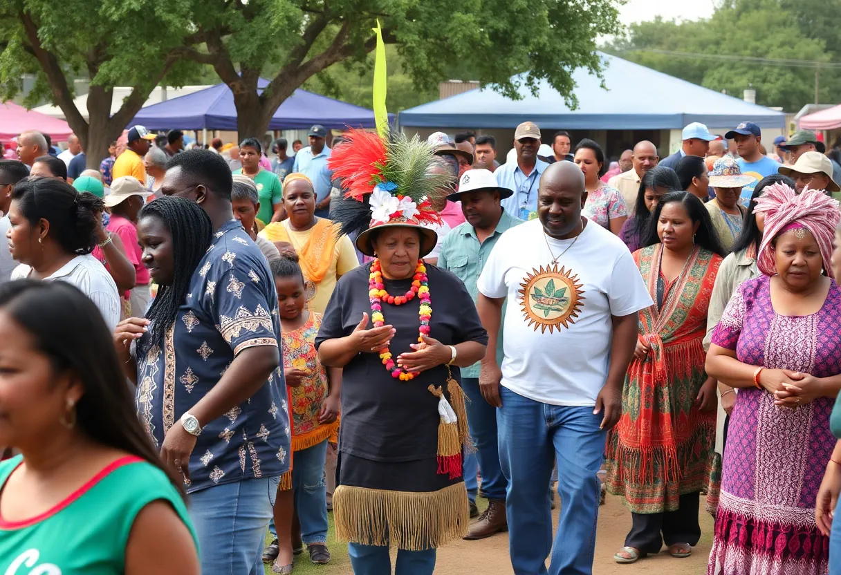Residents participating in a community event in Choctaw, Oklahoma.