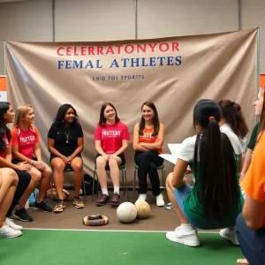 Community celebration for young female athletes in Oklahoma City
