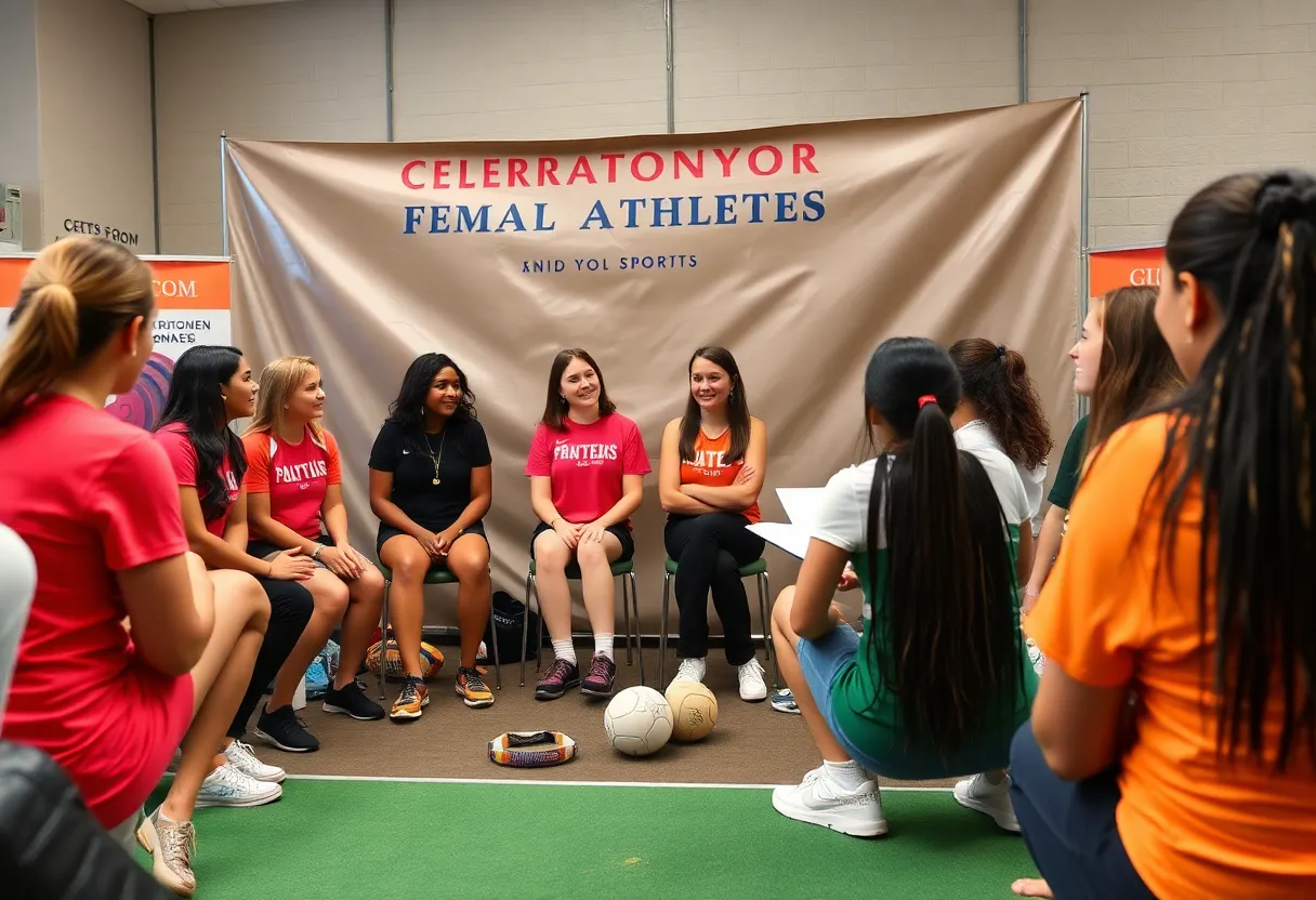 Community celebration for young female athletes in Oklahoma City