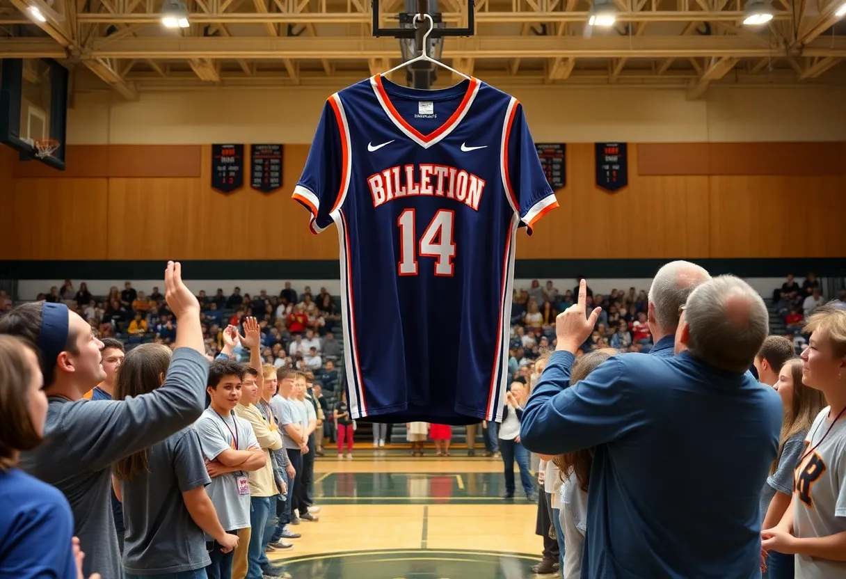 Ceremony honoring retired jersey at Perry High School
