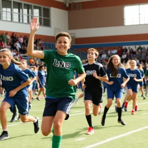 High school athletes in Oklahoma City competing in various sports