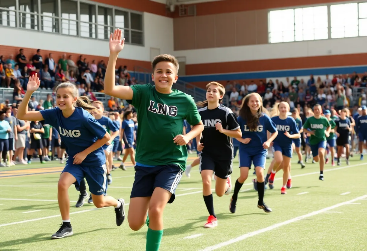 High school athletes in Oklahoma City competing in various sports