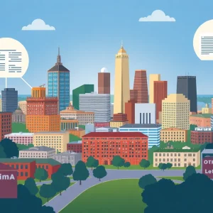 Oklahoma City view symbolizing the legislative debate on property taxes