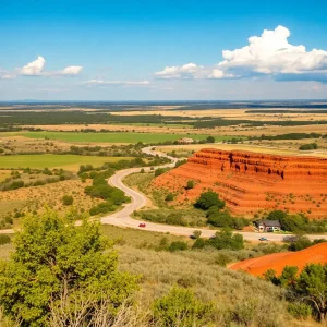 A beautiful landscape of Oklahoma suitable for film productions.