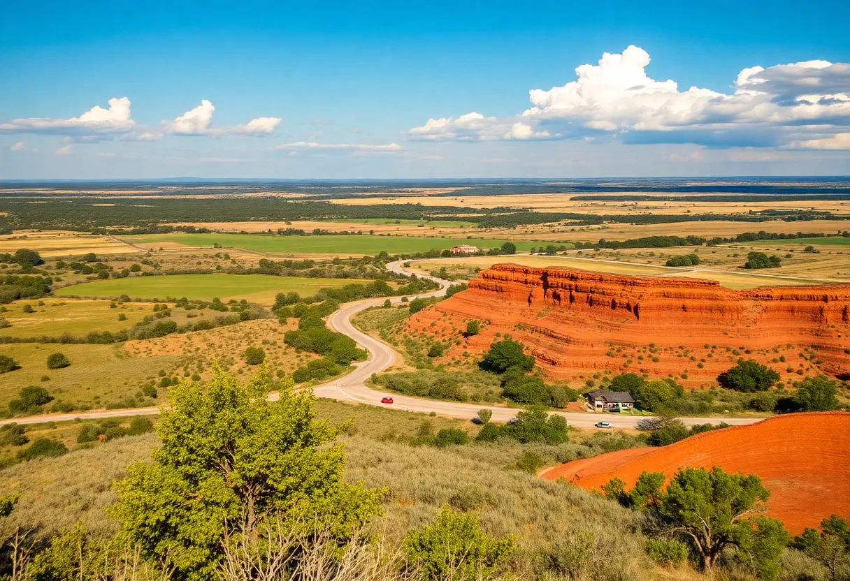 A beautiful landscape of Oklahoma suitable for film productions.