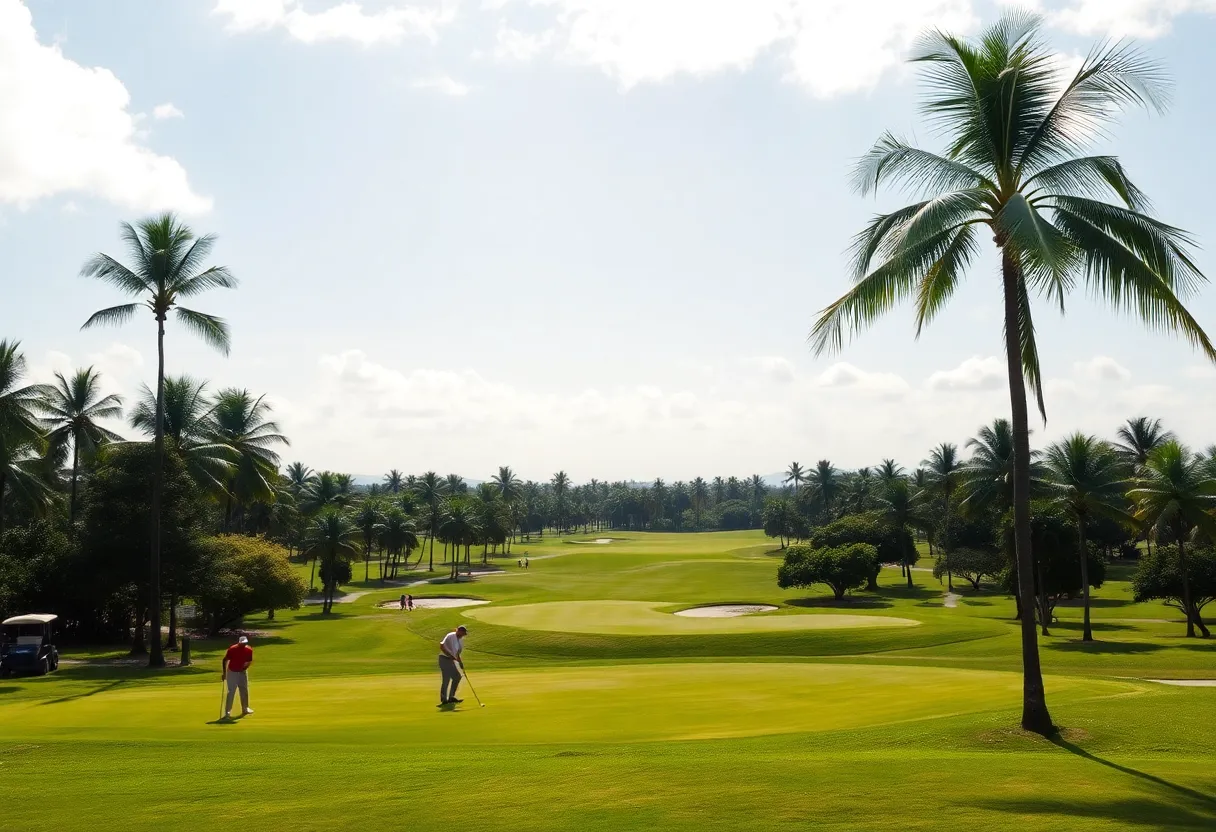 Oklahoma Sooners men's golf team competing at the Puerto Rico Classic