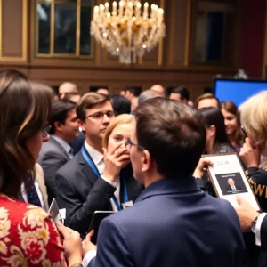 Oklahoma Journalism Hall of Fame award ceremony attendees