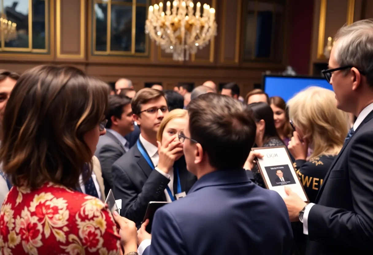 Oklahoma Journalism Hall of Fame award ceremony attendees