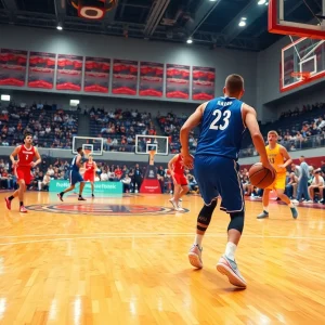 Oklahoma State Cowgirls competing in a basketball game