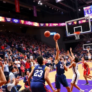 Oklahoma State Cowgirls playing against UCF Knights at Gallagher-Iba Arena