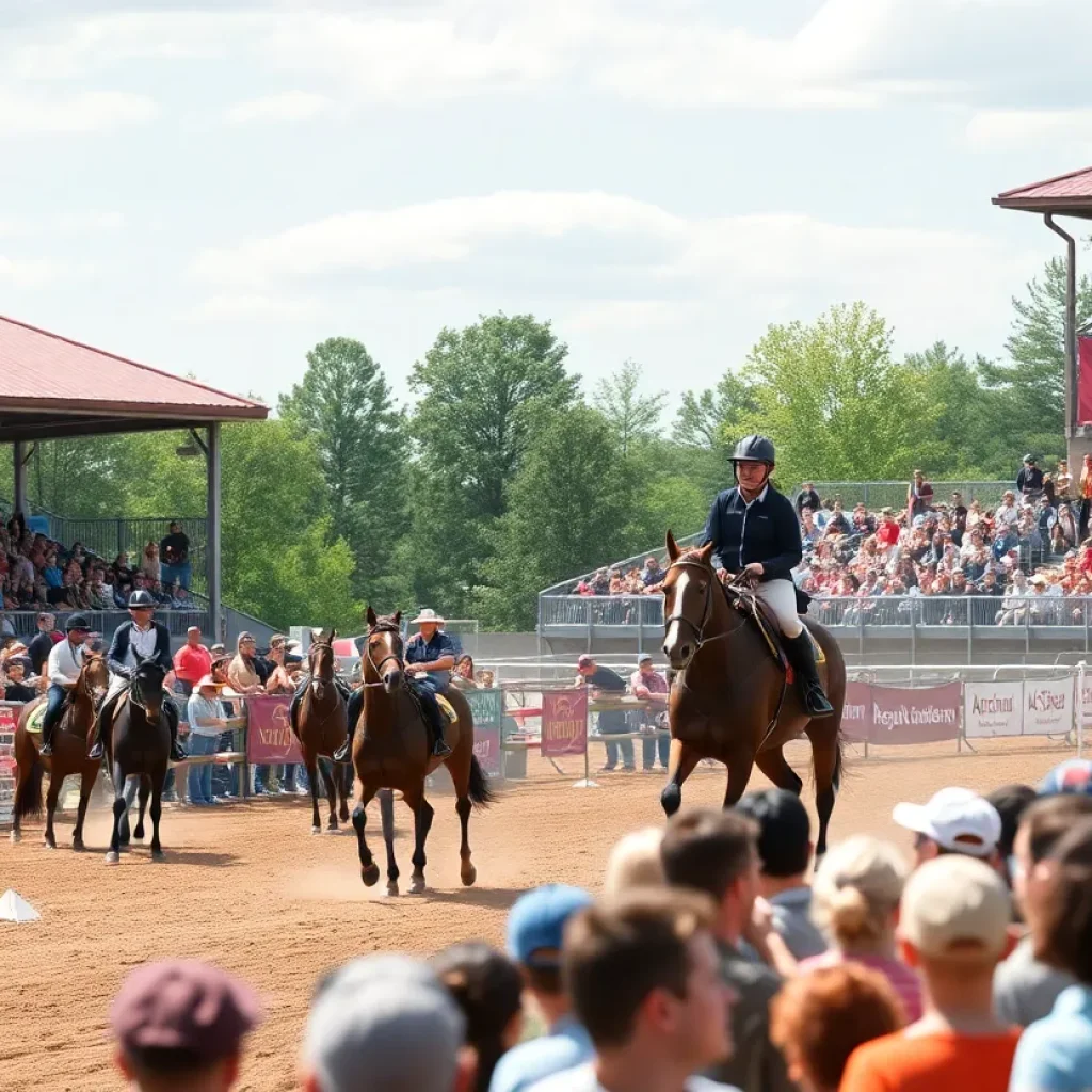 Collegiate equestrian match at OSU Equestrian Center