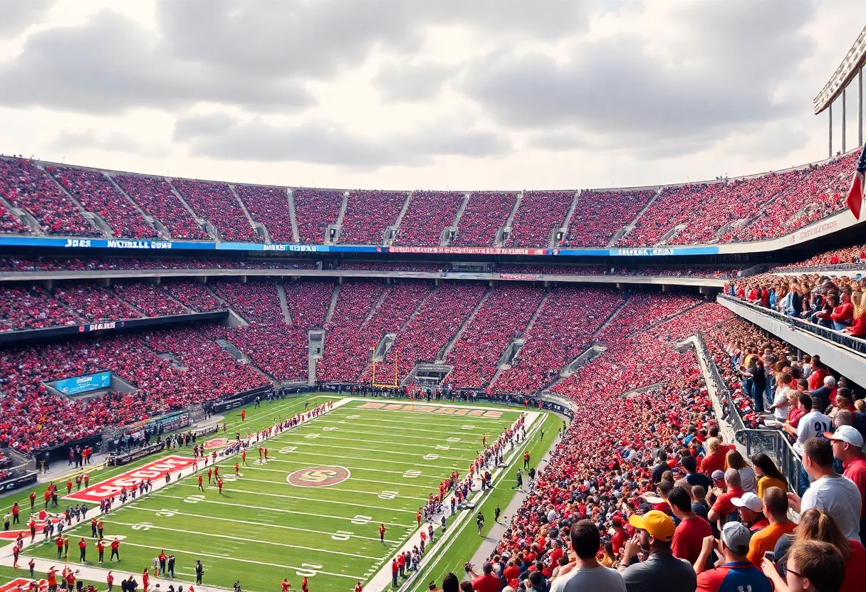Oklahoma State football fans enjoying a game day experience