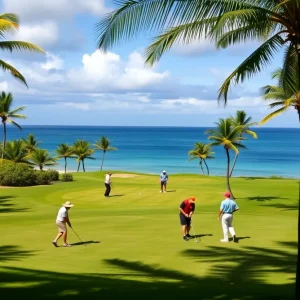 Oklahoma State golfers competing at Amer Ari Intercollegiate in Hawaii