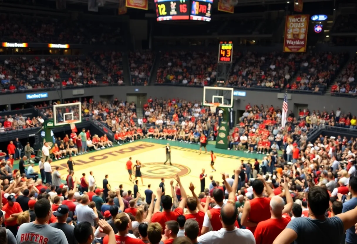 College basketball game between Oklahoma State Cowboys and Arizona State Sun Devils.