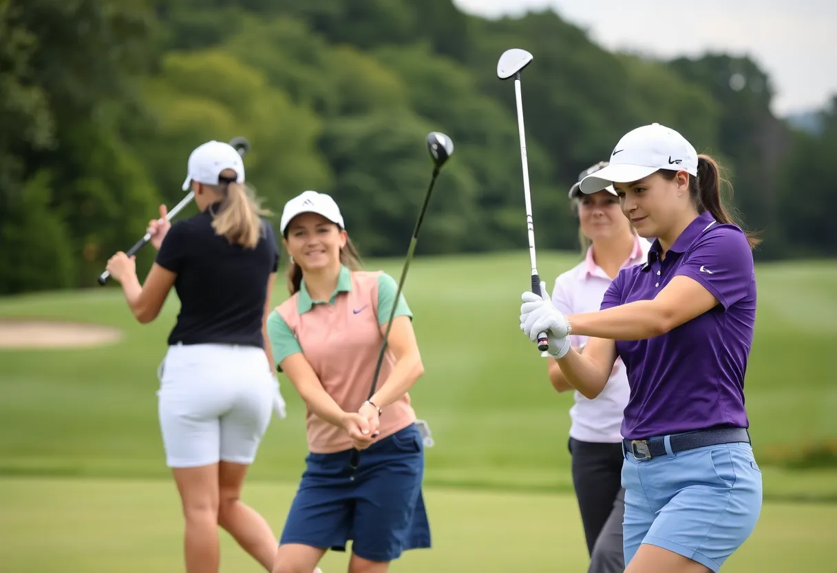 Oklahoma State women's golf team competing at Collegiate Invitational