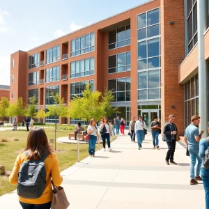 Students and faculty on an Oklahoma university campus