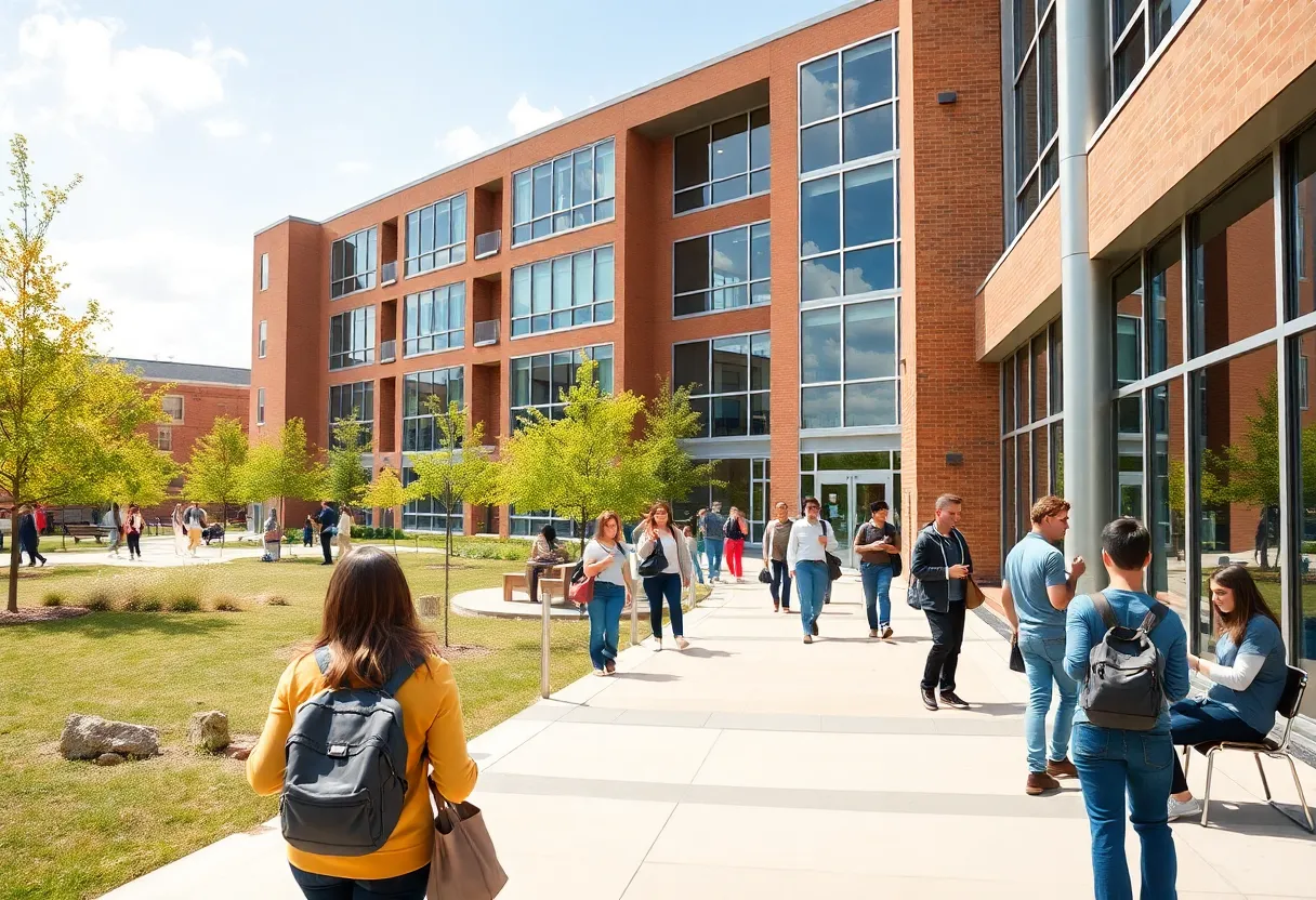 Students and faculty on an Oklahoma university campus