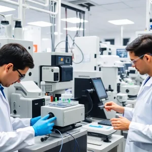 Research laboratory producing monoclonal antibodies