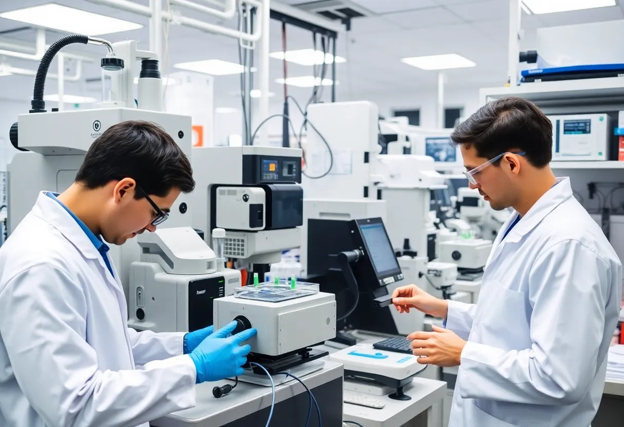 Research laboratory producing monoclonal antibodies