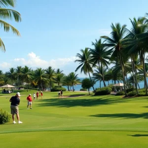 Golfers competing in the Puerto Rico Classic at Grand Reserve Golf Club