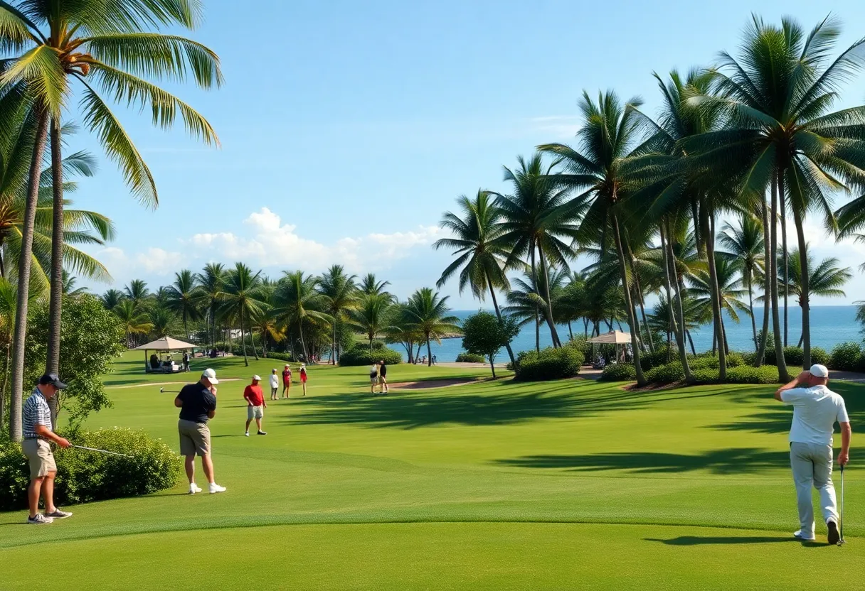 Golfers competing in the Puerto Rico Classic at Grand Reserve Golf Club