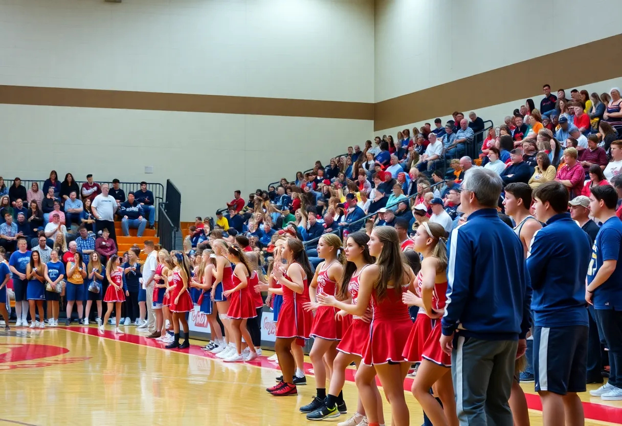 High school basketball match between Salina Wildcats and Jay Bulldogs