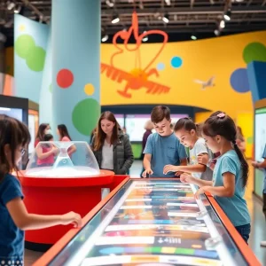 Families engaging with interactive exhibits at Science Museum Oklahoma