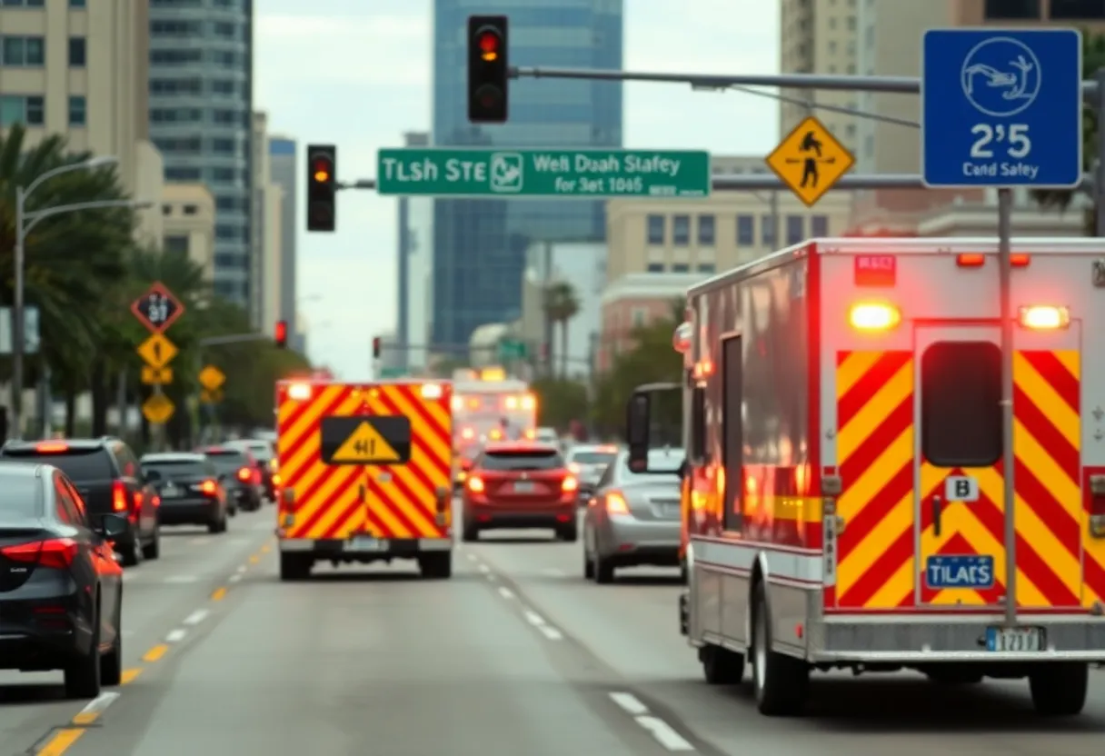 Emergency responders at a traffic incident in Oklahoma City