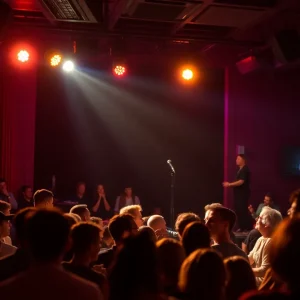 Live comedy performance at Bricktown Comedy Club in Oklahoma City